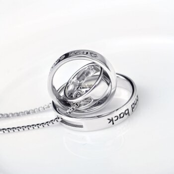 Anhänger Galaxie Ringe " Mum I love you " 925 Silber GRAVUR OPTION