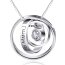 Anhänger Galaxie Ringe " Mum I love you " 925 Silber GRAVUR OPTION