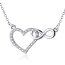 Collier INFINITY LOVE  Herzchen mit  Zirkonias aus 925 Silber im Etui