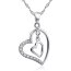 Anhänger swinging Hearts mit  Zirkonias aus 925 Silber inkl. Kette  im Etui