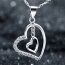 Anhänger swinging Hearts mit  Zirkonias aus 925 Silber inkl. Kette  im Etui