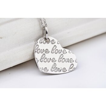 Anhänger Herz Amulett "love" aus 925...