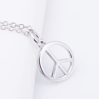 Anhänger Peace aus 925 Silber inkl. Kette im Etui