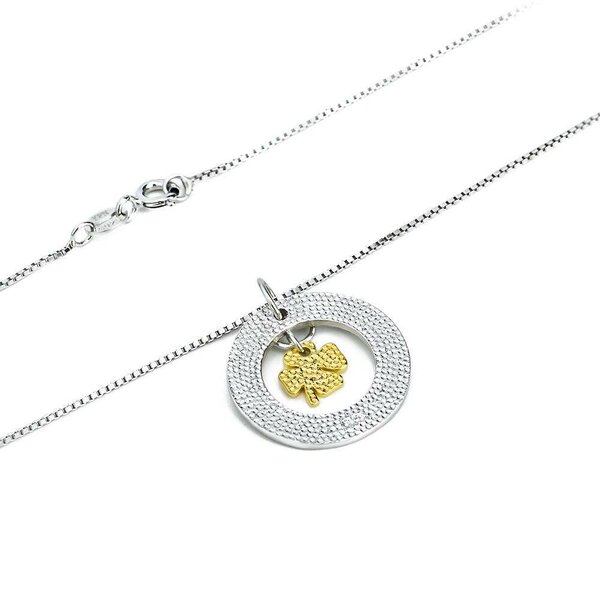 Anhnger Amulett Love Forever You aus 925 Silber teil-vergoldet inkl Gliederkette im Etui