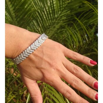 Armband Brilliant GLAM mit Zirkonias aus 925 Silber im Etui