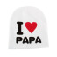 Mütze / Beanie I Love PAPA weiß