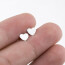 1 Paar Ohr Stecker Herz Crush 925 Silber