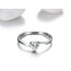 Silberring Solitaire Ring Herz Zirkonia aus 925 Silber im Etui Gr. 48 - Durchmesser 15,3 mm