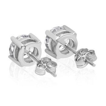 1 Paar Ohr Stecker Classic Solitaire 925 Silber