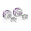 1 Paar Ohr Stecker Classic Amethyst aus 925 Silber im Etui