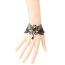 Barock Armband Black Rose aus Spitze mit schwarzer Perle