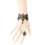 Schmuck Set Barock Armband Black Princess aus Spitze mit  Ring