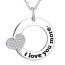 Anhänger Amulett Herz mit Zirkonien " I love you more. " aus 925 Silber inkl.Kette im Etui