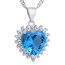 Pendant Ocean Heart Aquamarine 925 Silver