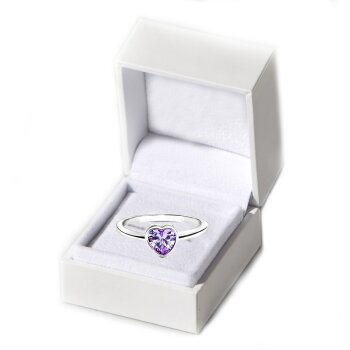 Silberring Solitaire mit Amethyst aus 925 Silber...