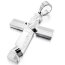 Anhänger Kreuz Jesus silber aus 316 L Edelstahl inkl. Kette  im Etui