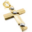 Anhänger Kreuz Jesus silber gold aus 316 L Edelstahl inkl. Kette  im Etui