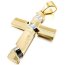 Anhänger Kreuz Jesus silber gold aus 316 L Edelstahl inkl. Kette  im Etui