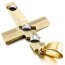 Anhänger Kreuz Jesus silber gold aus 316 L Edelstahl inkl. Kette  im Etui