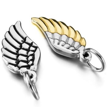 Partnerketten Engelsflügel Angelwings gold /silber aus 316 L Edelstahl inkl. Ketten im Schmuck Etui