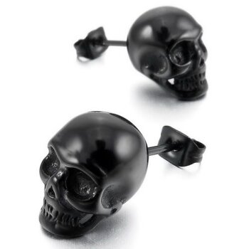 1 Paar Ohrstecker Totenkopf Skull Pirat aus Edelstahl...