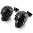 1 Paar Ohrstecker Totenkopf Skull Pirat aus Edelstahl schwarz