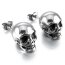 1 Paar Ohrstecker Totenkopf Skull Pirat aus Edelstahl silber