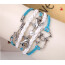 Armband SCHWALBEN LOVE HERZEN mit Perle blau weiß