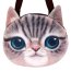 Hand Tasche/ Schulter Tasche Katze Cat braun