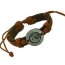 Armband Echt Leder Yin Yang braun