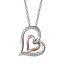 Anhänger Infinity Hearts Herzen mit Zirkonien mit Rosegold Teil vergoldet aus 925 Silber inkl. Kette im Etui