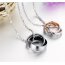 Partnerketten Ringe Tricolor "LOVE" silber schwarz rosegold