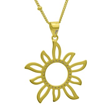 Necklace Sol "Sunshine" 925 silver gold