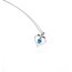 Pendant Heart Aquamarine 925 silver incl. chain