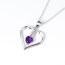 Pendant Heart Amethyst 925 silver incl. chain