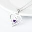 Pendant Heart Amethyst 925 silver incl. chain