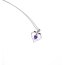 Pendant Heart Amethyst 925 silver incl. chain