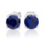 1 Pair Ear Studs Royalblue Classic Sapphire 925 silver