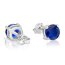 1 Pair Ear Studs Royalblue Classic Sapphire 925 silver