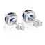 1 Pair Ear Studs Royalblue Classic Sapphire 925 silver