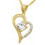 Silver Pendant Mystic Heart Zirconia 925 Silver golden