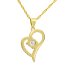 Silver Pendant Mystic Heart Zirconia 925 Silver golden