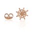 1 pair of ear studs anchor and steering wheel 925 silver rosegolden