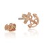 1 pair of ear studs anchor and steering wheel 925 silver rosegolden