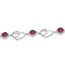 Silberarmband Herz rot Rubin 925 Silber