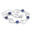 Silberarmband Herz blau Saphir 925 Silber