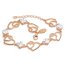 Silberarmband Herz rosegold Zirkonia 925 Silber