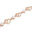 Silberarmband Herz rosegold Zirkonia 925 Silber