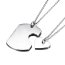 Partnerketten Dog Tag "Herz" silber Gravur Option