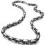Byzantine king necklace silver black stainless steel UNISEX 8 mm/60 cm